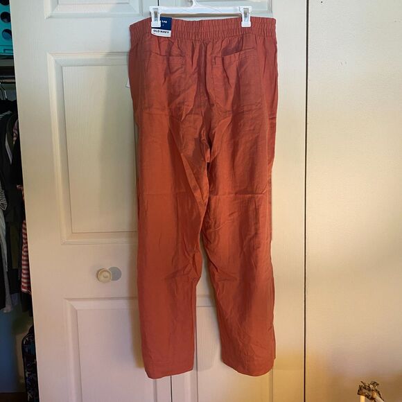 Coral Old Navy wide-leg linen pants (XL) NWT - Picture 2 of 5